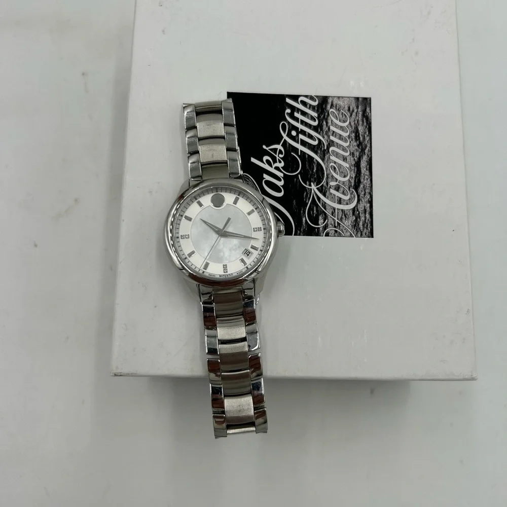 Women's Movado Bellina 36 mm Swiss made mother-of-pearl face watch NEW